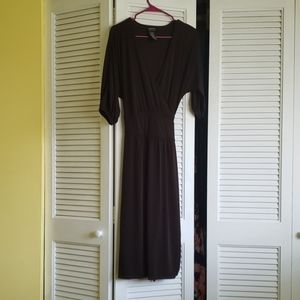 Brown George Wrap Dress, Size XL (16/18)